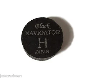 1 (one) Navigator Black (HARD = H) Pool/Carom Cue Tip - 14mm - Free US Ship - Picture 1 of 3