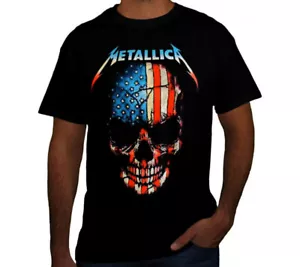 T-Shirt METALLICA AMERICAN SKULL PUNK ROCK schwarz xxx - Bild 1 von 1