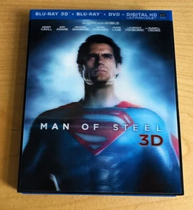 MAN OF STEEL Blu-ray + Blu-ray 3D + DVD + Digital Code + Rare Exclusive Items - Picture 1 of 5