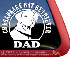 Chesapeake Bay Retriever Dad Window Decal Sticker - Imagen 1 de 3