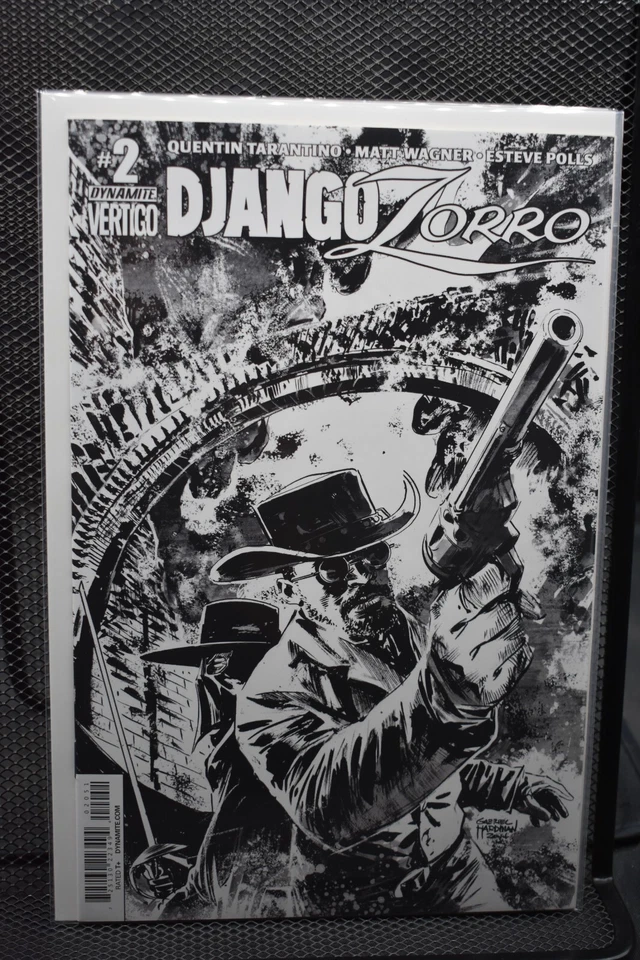 Django / Zorro #2 Garbriel Hardman B&W Sketch Variant Dynamite Vertigo 2014 9.4 - Image 1 of 1