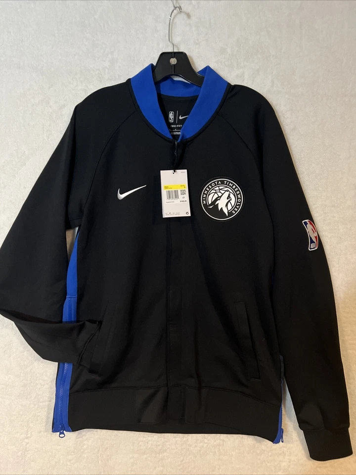 Nike Dri Fit  Minnesota Timberwolves Jacket Mens Small  Black  Full Zip NBA  NWT - Image 1 of 4