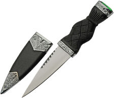 Rite Edge 211545-GN Scottish Dirk Black w/Green Jewel Fixed Blade Knife