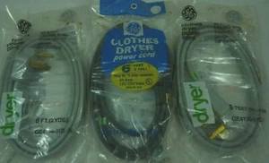 GE General Electric Clothes Dryer (3) 6 Foot Power Cord LOT NOS NEW Electrician - Picture 1 of 3