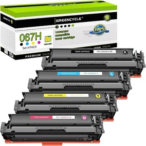 4PK 067 067H Toner Cartridge Compatible for Canon CRG067 imageCLASS LBP632Cdw - Picture 1 of 7