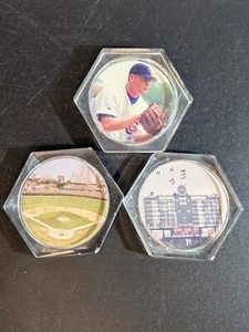 VTG Chicago Cubs Acrylic Drink Coasters - Rare Unique Collectable Baseball 🎁 - Picture 1 of 11