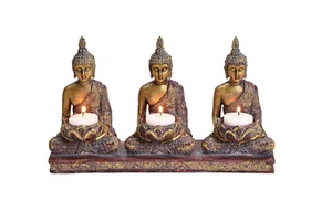 Teelichthalter Buddha, ca. 29 x 17 x 8 cm Teelichtkerzenhalter Kerzenhalter - Bild 1 von 1