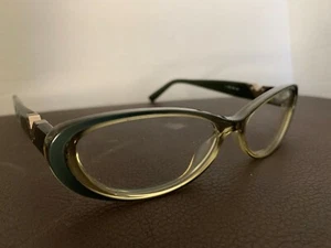  VALENTINO Small Oval Frame Green Eyeglasses Glasses 5762 PBL 140 Made Italy - Picture 1 of 12