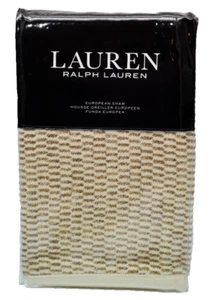 Lauren Ralph Lauren Isla Texture European Sham 100% Cotton Natural New! NWT - Picture 1 of 5