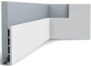 Orac Decor SX168 Battiscopa Zoccolino Polistirene Bianco Esterno 200x15x1,3 cm - Picture 1 of 3