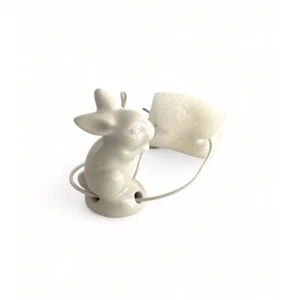 Cazador de gotas conejo blanco, porcelana Lindner, goteo catcher, conejo, porcelana - Imagen 1 de 2