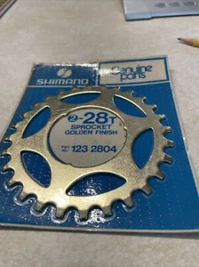 vintage NOS Shimano freewheel sprocket 28T #123-2804 Gold finish - Picture 1 of 1