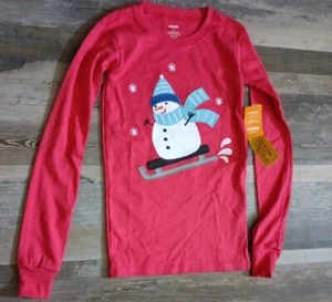 Gymboree Shirt Snowman Christmas Crew Neck  Girls 12 - Picture 1 of 2