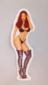 Pin Up Aufkleber Sticker Mindy Transparent Konturgestanzt ca. 5,5 x 15,5 cm - Bild 1 von 1