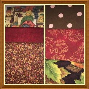 Half Yard Cuts 6 Pieces Fabric Harvest Browns  Variety 100% Cotton NOS - Picture 1 of 11