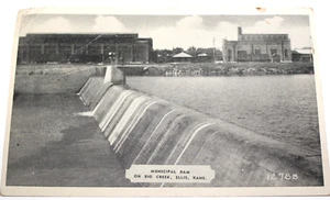 Real Photo Municipal Dam on Big Creek Ellis Kansas Postcard PA1-2 - Picture 1 of 3