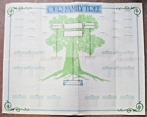 UNSER STAMMBAUM großes leeres Genealogie-Diagramm 30" x 24" Poster (232) - Bild 1 von 11