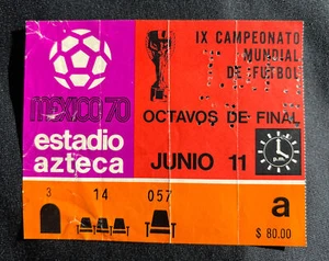 Copa Mundial de la FIFA 1970 MÉXICO Bélgica Vs México Talón de Boleto Original - Imagen 1 de 2