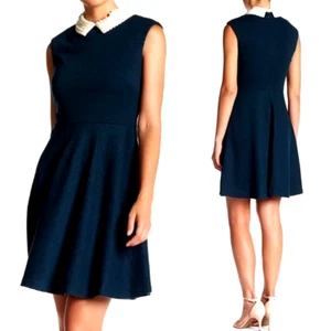 Betsey Johnson Etuikleid Damen Perlenkragen Vintage Fit & Flare Größe 4 Blau - Bild 1 von 17