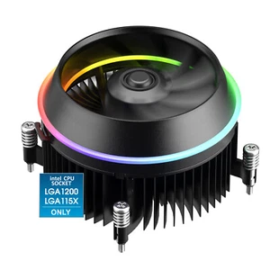 CPU Cooler 90mm Addressable RGB & PWM Fan Aluminum Fins 95W TDP Air for LGA 1200 - Picture 1 of 10
