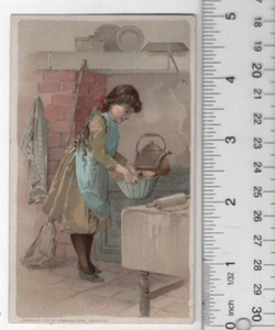 Tarjeta comercial victoriana de recetas de pastel de café Arbuckle's Ariosa 3""x5"" VTC-XK87 - Imagen 1 de 2