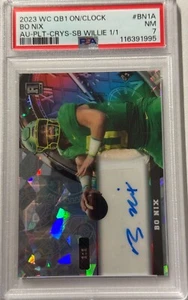 ๐ฅ Bo Nix Rookie Card Auto 2023 QB1 Steamboat Willie 1/1 โ PSA 7 โ Case Hit! ๐ฅ - Picture 1 of 2