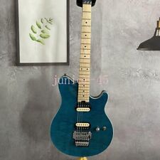 New olp electric Guitar Blue Quilted Maple Top Veneer HH Pickups FR Bridge   for sale