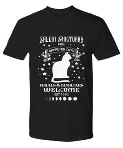 Cute Salem Cat T-Shirt Tank Top V-Neck Top Sweatshirt - Premium Tee - Imagen 1 de 17
