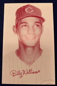 1980 Billy Williams Red Exhibit Baseball Card Chicago Cubs HOF - Picture 1 of 6