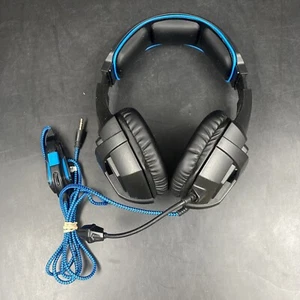 SADES SA-807 Gaming Headset Black Blue Pc X Box Laptop Mic Muted Headphones - Picture 1 of 7