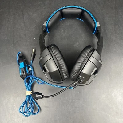 SADES SA-807 Gaming Headset Black Blue Pc X Box Laptop Mic Muted Headphones - Image 1 of 4