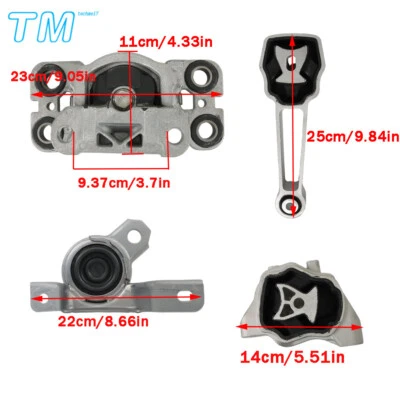 4PCS For 2012-2016 Land Rover Range Rover Evoque 2.0L AUTO Motor & Trans Mount - Image 1 of 4