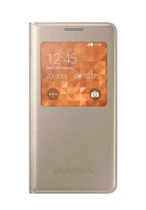 50x JOB LOT GENUINE SAMSUNG S-VIEW FLIP COVER EFCG850BFEG GALAXY ALPHA GOLD CASE - Picture 1 of 2
