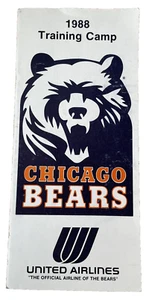 1988 Chicago Bears Roster Training Camp United Airlines Ditka McMahon Perry NFL - Picture 1 of 5
