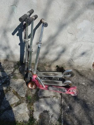 Kinder Scooter Roller  pink, Silber in Gebrauch Zustand 3Stück - Bild 1 von 3