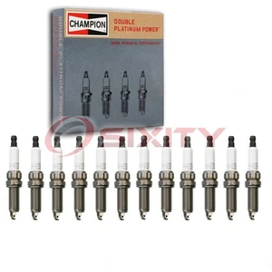 12 pc Champion Double Platinum Spark Plugs for 2010-2015 BMW 760Li 6.0L V12 di - Picture 1 of 5