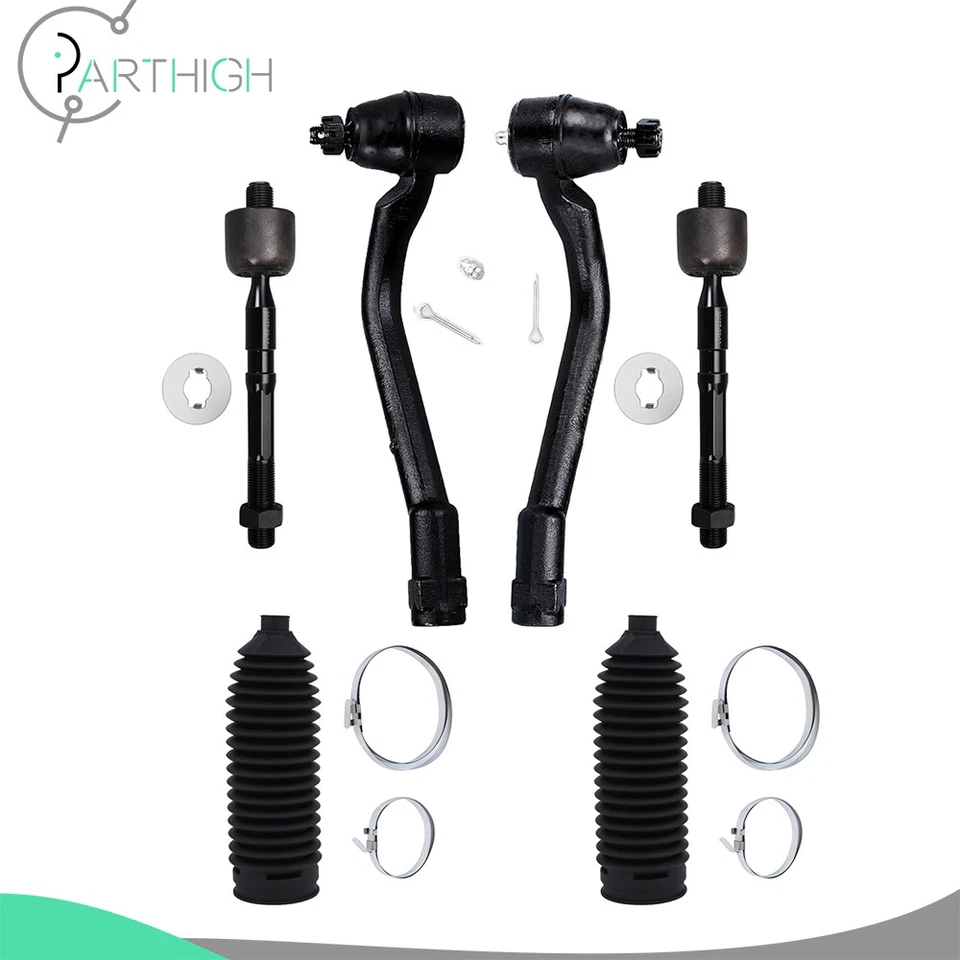 6x Front Inner Outer Steering Kit Tie Rod End Link For 2011-2013 Hyundai Sonata - Image 1 of 4