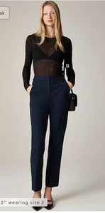 J.CREW Kate Straight-leg Pant in Four-season Stretch Size 14 Navy Blue NEW CC441 - Picture 1 of 16
