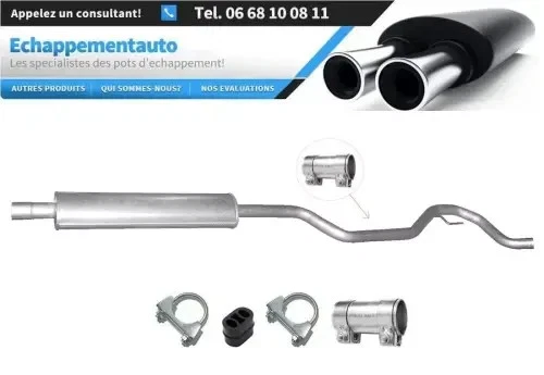 Saab 9-3 1.8/2.0 BioPower (2004–2012) échappement avec silencieux central - Photo 1/1