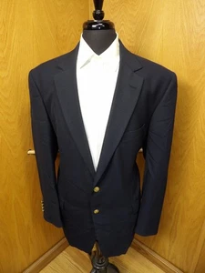 Blazer Hombre Abrigo Deportivo Chaqueta Hardwick 46L Azul Marino Mezcla Lana SP#9 - Imagen 1 de 6