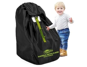 KiddiGo Car Seat Travel Bag For Airplane, Black & Green, 33” H x 18” W x 18” ... - Picture 1 of 9