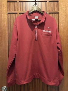 Nike Fit Therma Crimson Oklahoma Sooners Quarter Zip Jacke - Größe L - Bild 1 von 8