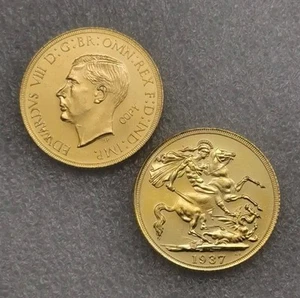Edward VIII 1937 ‘Abdicated’ Sovereign 22 mm Diameter. Souvenir Gap Filler. - Picture 1 of 2