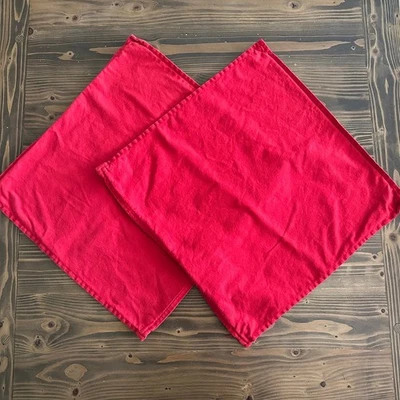 Juego de 2 fundas de almohada IKEA Gurli rojo 20x20 pulgadas minimalista vacaciones Foto 1 de 2