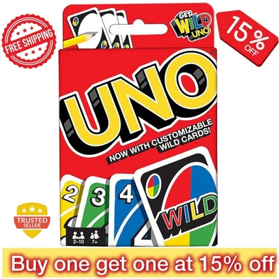 Mattel Wild UNO Card Game 112 Cards Family Children Friends Party Gift UK UNO