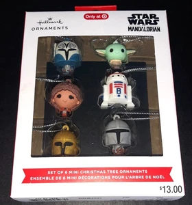 Hallmark Star Wars Il Mandaloriano Set di 6 Mini Ornamenti Natalizi Figure NUOVO - Foto 1 di 1