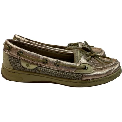 Sperry Top Sider Angelfish Rose Gold Leather Boater Shoes Women's Size 5M - Image 1 of 4