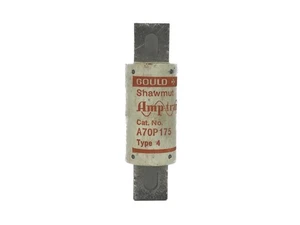 Nuevo de Lote Antiguo Gould Shawmut 175A 700V Tipo 4 Forma 101 Amp-Trap Fusibles A70P175 - Imagen 1 de 5