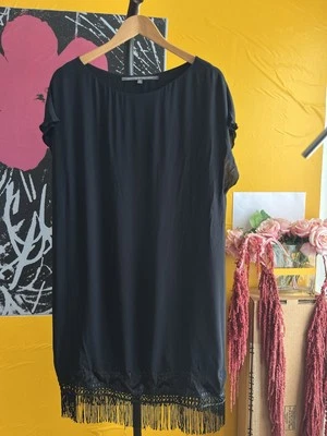 Vestido para mujer Twelfth Street by Cynthia Vincent con flecos talla M Foto 1 de 4
