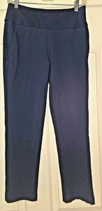 Pre owned ADIDAS Blue Ankle Pants Ladies Size 6 Small Stretchy - Picture 1 of 8